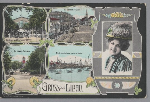 Das Bild zeigt deine historische Ansichtspostkarte aus Libau, um 1910